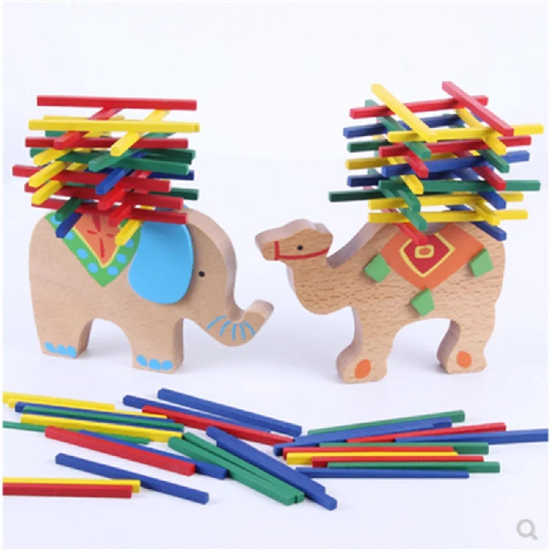 Eco - Conscious Solid Wood Educational Toys with a Social - Skills Development GameInteractive Elephant Balance Beam