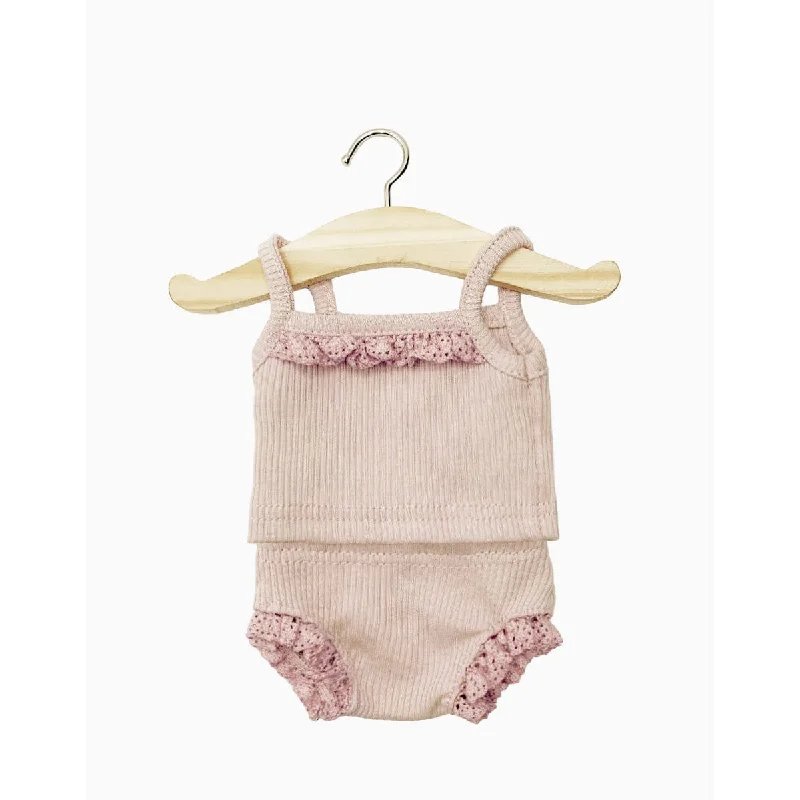 Dolls with a Braille - Embossed Nameplate and Sensory - Friendly AccessoriesMiniKane bambini marcel underwear and shirt in petal ribbed knit