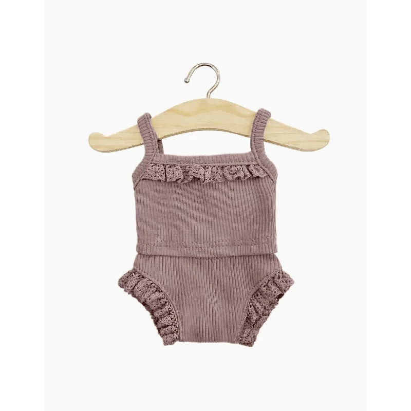 Dolls with a Solar - Powered Feature and Outdoor - Adventure AccessoriesMinikane gordis ribbed knit underwear and shirt in dark orchid