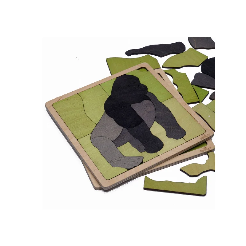 Eco - Conscious Solid Wood Educational Toys with a Social - Skills Development GameMountain Gorilla