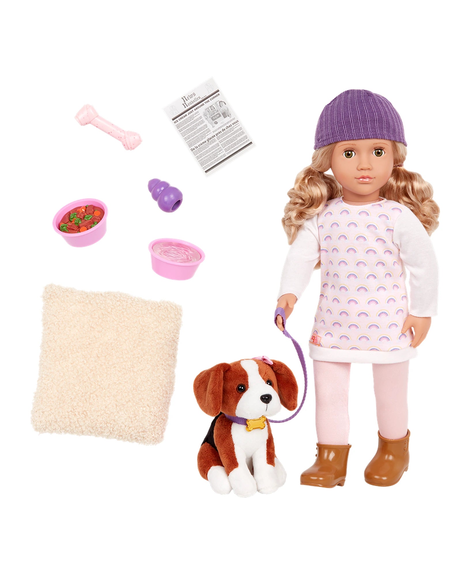 Dolls Inspired by Popular Fantasy Characters with Magic - Themed AccessoriesOur Generation Doll with Pet Dog Ember and Beagle