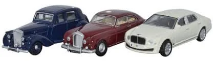 Battery - Powered Miniature Train for Indoor Home Layouts with Sound EffectsOxford Diecast 3 Piece Bentley Set MkVI_Continental_ Mulsanne - 1:76