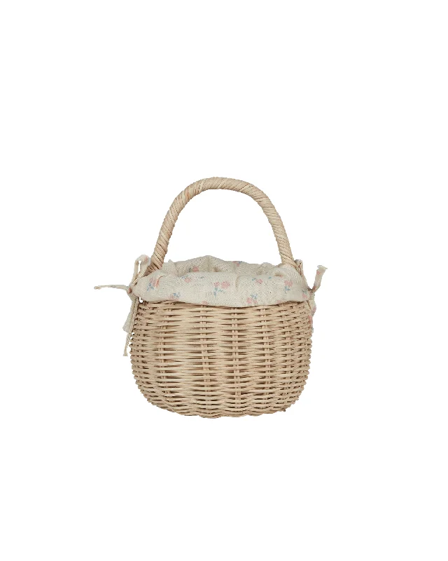 Dolls with a Weighted Body for a Soothing Effect and Comfort - Oriented AccessoriesRattan Berry Basket with Lining Pansy