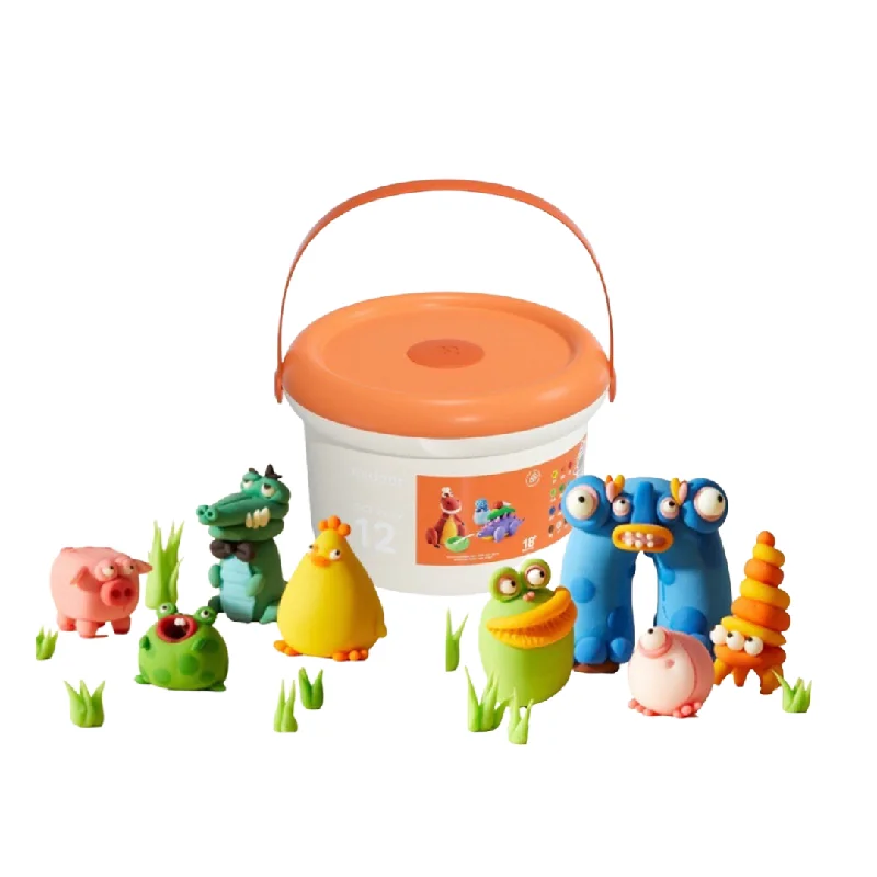 Eco - Friendly Solid Wood Educational Toys with Shape - Sorting Features for 1 - 3 Year OldsRice Colour Clay- 12 Colours