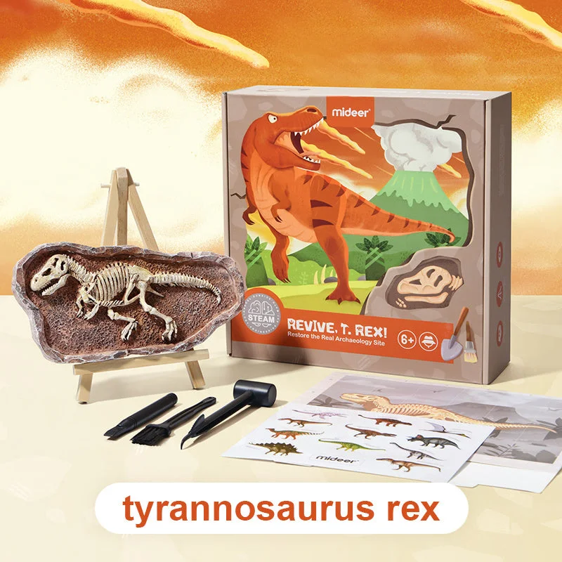 Eco - Friendly Wooden Educational Toys with a Gardening and Plant - Growing KitT-Rex Dino Fossil Dig Kit