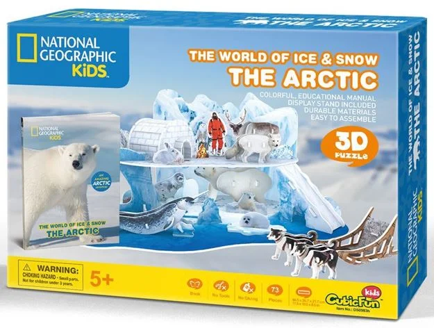 Hand - Made Wooden Educational Toys with a Space - Exploration SimulationThe world of Ice and Snow The Artic 3D Puzzle