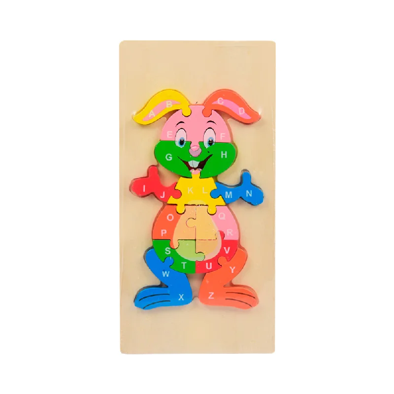 Sustainable Wooden Educational Toys with a Storytelling and Role - Playing SetWOODEN PUZZLE BOARD ABC RABBIT Z.B