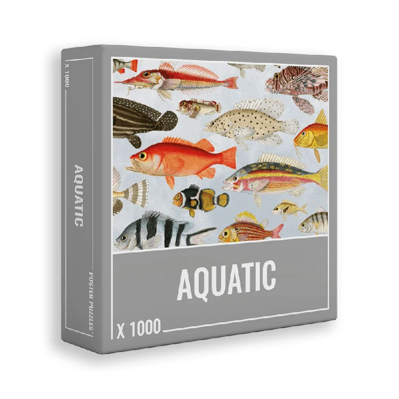 Eco - Friendly Sustainable Wooden Puzzles in Animal Shapes for Environment - Conscious ParentsAquatic (1000 Pieces)