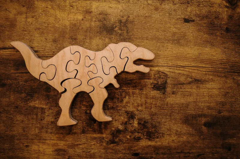 Laser - Cut Wooden Puzzles with Abstract Art Patterns for Art - Loving TeensDouble-Sided Tyrannosaurus Rex Puzzle