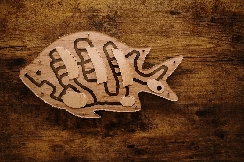 Laser - Cut Wooden Puzzles with Abstract Art Patterns for Art - Loving TeensFeed the Fish