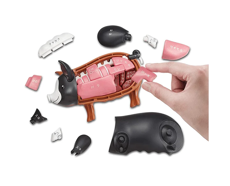 Glow - in - the - Dark Wooden Puzzles of Starry Sky for Nighttime AmusementIttougai Meat Puzzle: Pig