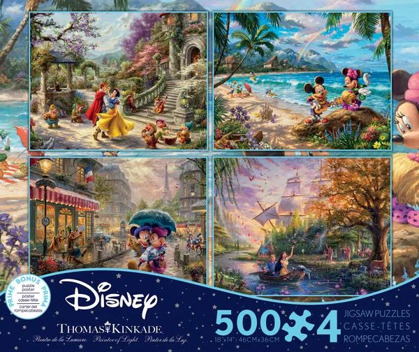 Glow - in - the - Dark Wooden Puzzles of Starry Sky for Nighttime AmusementThomas Kinkade Disney Dreams <br> 4 x 500 Piece Puzzles (S6)