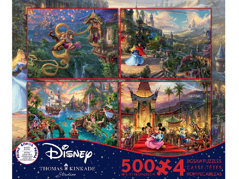 Puzzle - Swapable Wooden Puzzles with a Circus Theme for Community ExchangesThomas Kinkade Disney Dreams <br> 4 x 500 Piece Puzzles (S8)