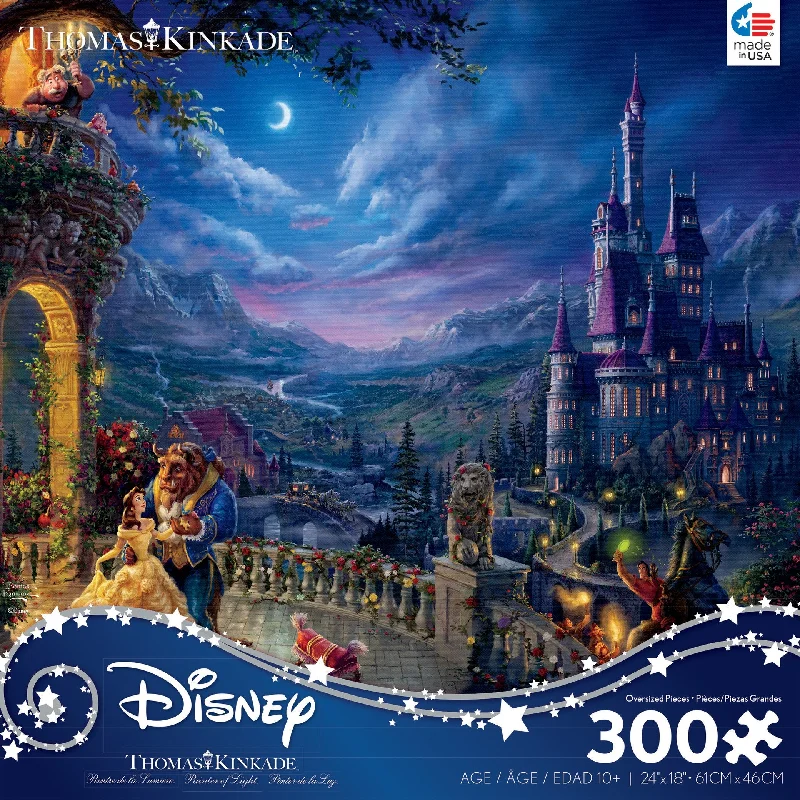 Hand - Carved Wooden Puzzles of Mythical Creatures for Fantasy FansThomas Kinkade Disney Dreams <br>300 Piece Puzzle <br> Beauty and the Beast Dancing in the Moonlight