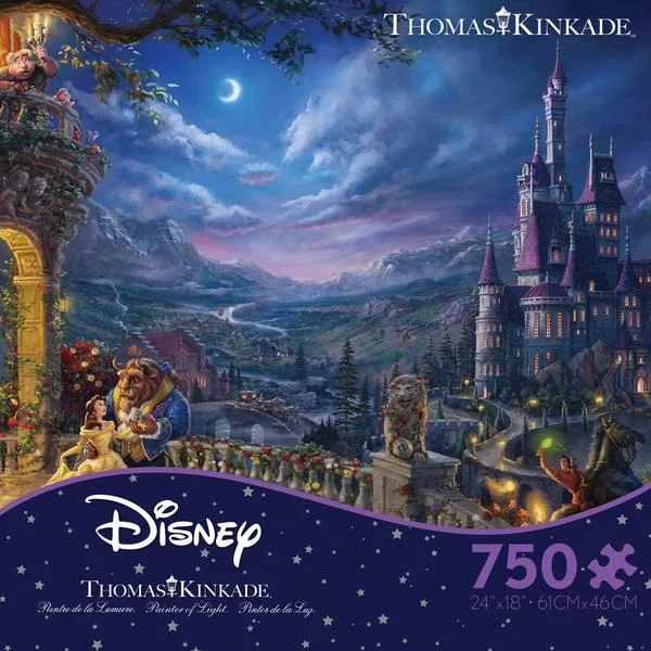 Small - Scale 50 - Piece Wooden Puzzles of Cartoon Characters for Toddlers' Early LearningThomas Kinkade Disney Dreams <br>750 Piece Puzzle <br> Beauty and the Beast Dancing in the Moonlight