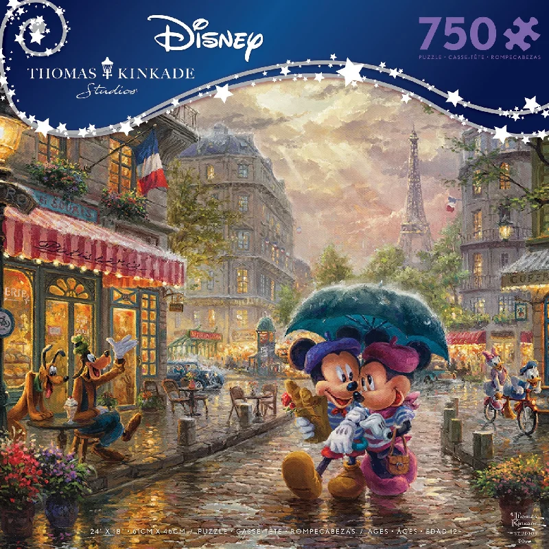 Waterproof Wooden Puzzles with Underwater Scene Designs for Poolside or Beach PlayThomas Kinkade Disney Dreams <br>750 Piece Puzzle <br> Mickey & Minnie in Paris