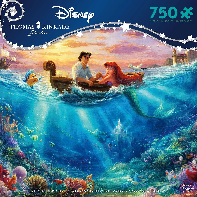 Small - Scale 50 - Piece Wooden Puzzles of Cartoon Characters for Toddlers' Early LearningThomas Kinkade Disney Dreams <br> 750 Piece Puzzle <br> The Little Mermaid